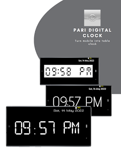 Captura de pantalla del reloj digital Pari
