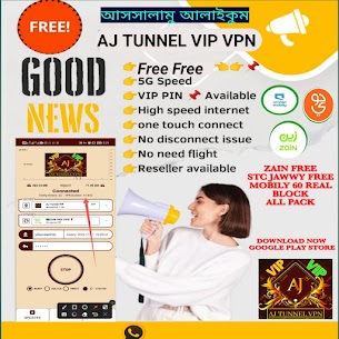 Free AJ TUNNEL VIP Mod Apk 5