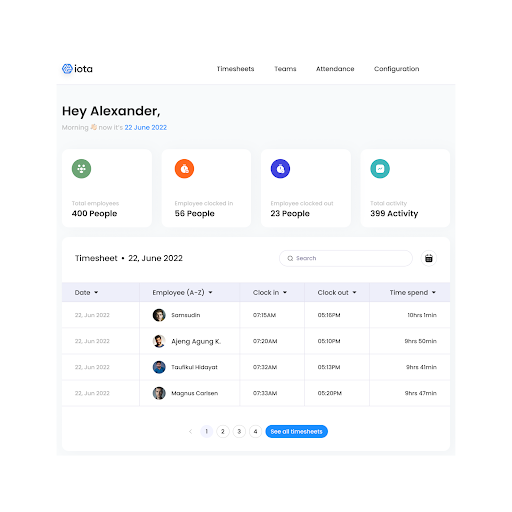 Iota Attendance Screen 3