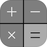 Calculator+ monochrome free icon