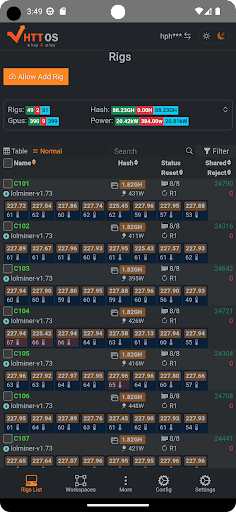 VHTTOS Mining Screen 2