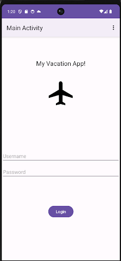 Android application My Vacation App screenshort