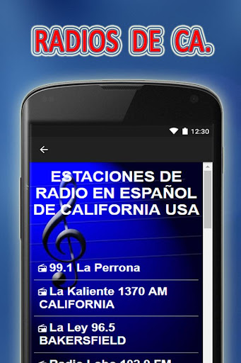 Spanish radios from USA CA Screen 2