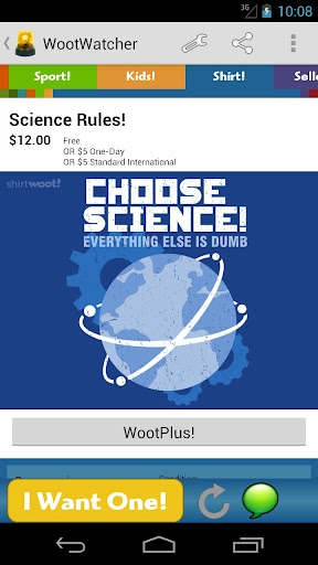 WootWatcher Screen 2
