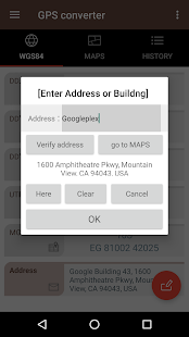 GPS coordinate converter Screenshot