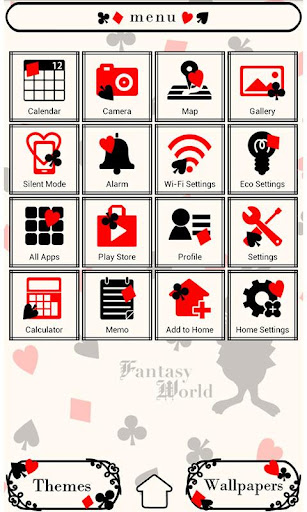 Cards in Wonderland Theme Screen 3