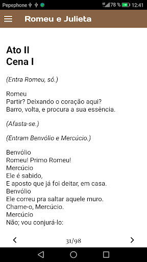 Visualização do aplicativo