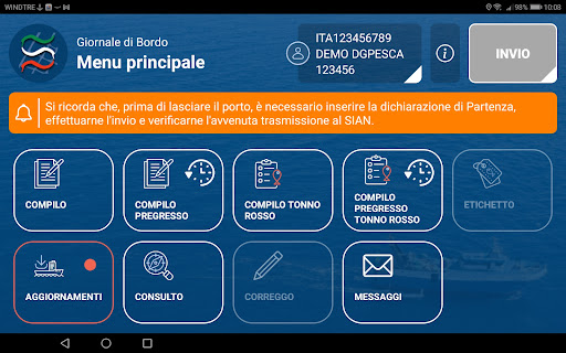 Android application e-LogBook screenshort