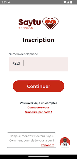 Saytu Tension Patient Screen 3