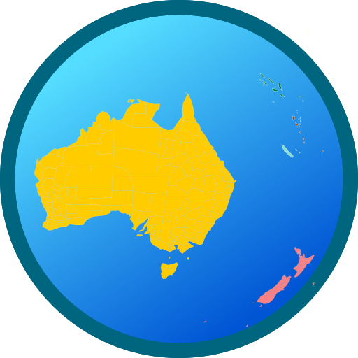 Australia and Oceania map  Icon