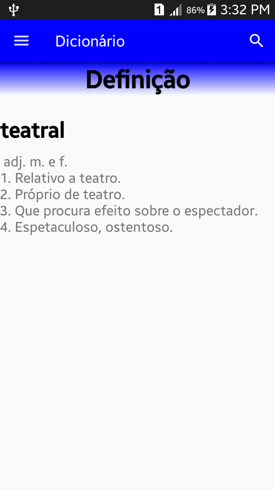 Android application Dicionário Língua Portuguesa screenshort