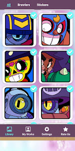 Imágen 2 Coloring Brawl Stars Stickers android
