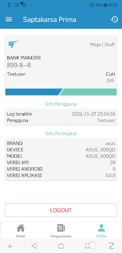 Sapta HRIS Screen 3
