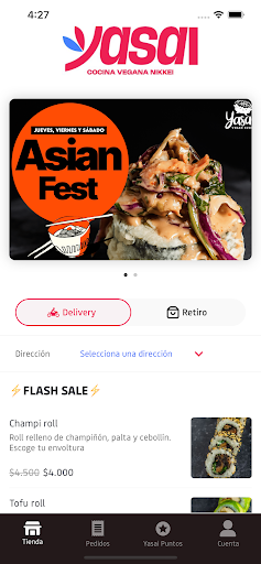Android application Yasai Vegan Sushi screenshort