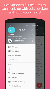 uTubeX Boost subs views likes and comments v2.2 APK (MOD,Premium Unlocked) Free For Android 8