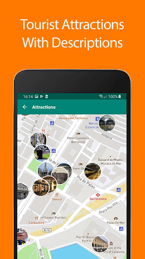 Android application Barcelona Offline Map and Trav screenshort