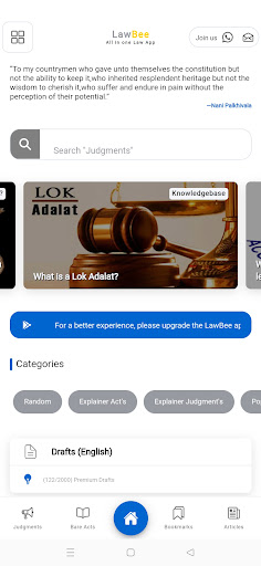 Android application LawBee: Indian Laws & Acts screenshort
