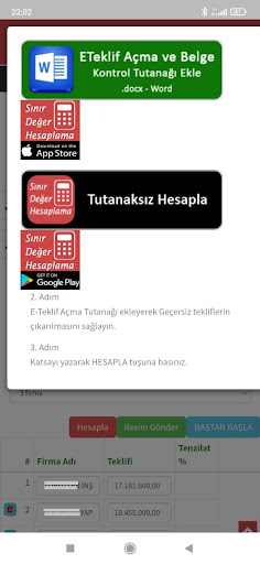 Sınır Değer Hesaplama... Screen 2