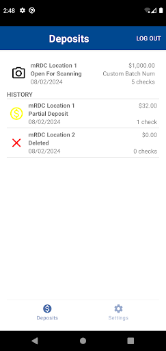 CB Business Deposit Screen 2