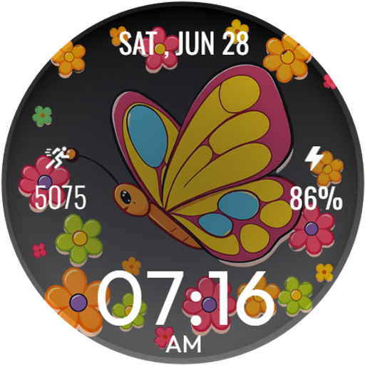 Lovely Butterfly WatchFace Download on Windows