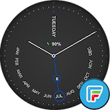 Time & Date Blue watch face by icon