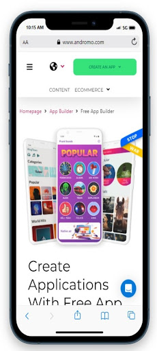 Android application Android App creator by Andromo screenshort