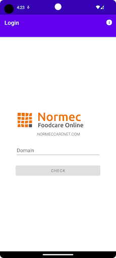 Android application Normec Registrations screenshort