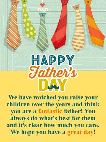Fathers day wishes  card