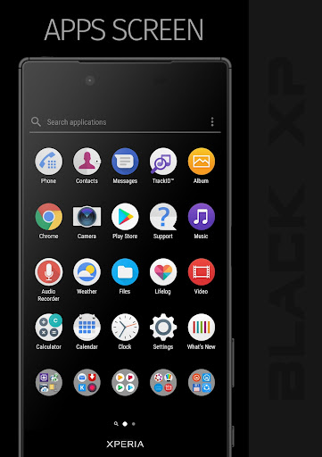 BLACK Xp Xperia Theme Screen 3