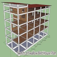 Sketch of Swallow Bird House Plan