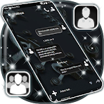 Cover Image of Download Black New SMS Theme  APK