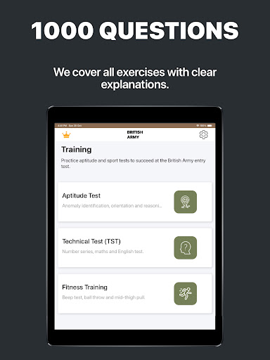 Screenshot of British Army Cognitive Test