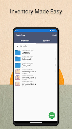 Android application Easy Inventory Framework screenshort