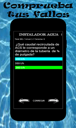 Test instalador de agua Screen 3