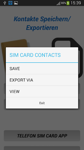 Save-Export Contacts Screen 3