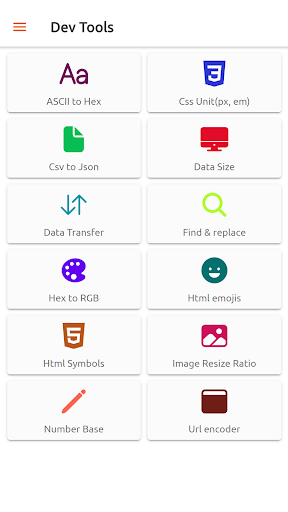 Android application Dev Tools screenshort