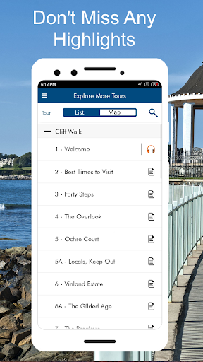 Newport Cliff Walk Tour Guide Screen 2