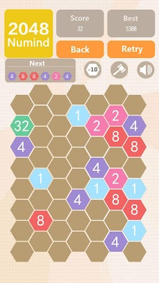 Numind - 2048 hexagon merge puzzle gameのおすすめ画像4