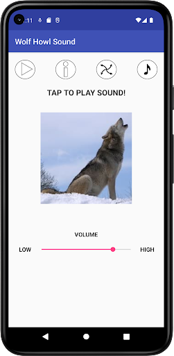 Android application Wolf Howl Sound screenshort