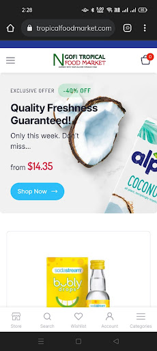 Android application Ngofi Tropical Food Market screenshort