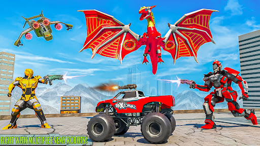 Flying Dragon Robot War Game Screen 3