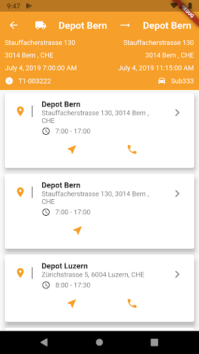 CAPcargo Driver Screen 3