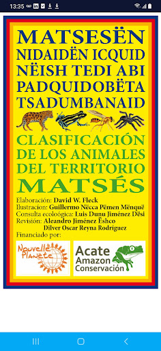 Android application Animales Matsés screenshort