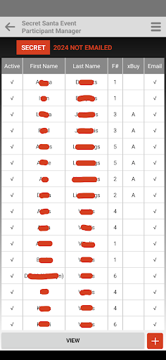 WhoBuys4Whom - Gift Event Mgr Screen 3