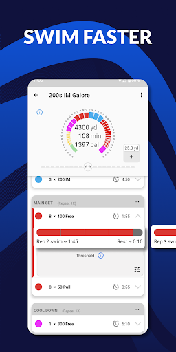 Android application MySwimPro: Swim Workout App screenshort