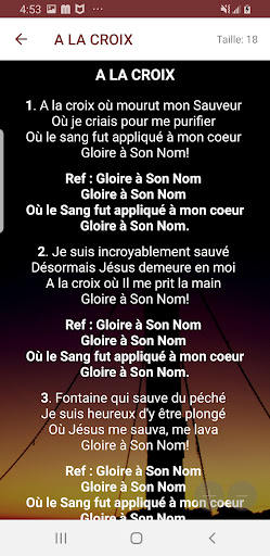 Recueil de chants Screen 3