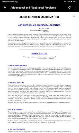 Amusements in Mathematics