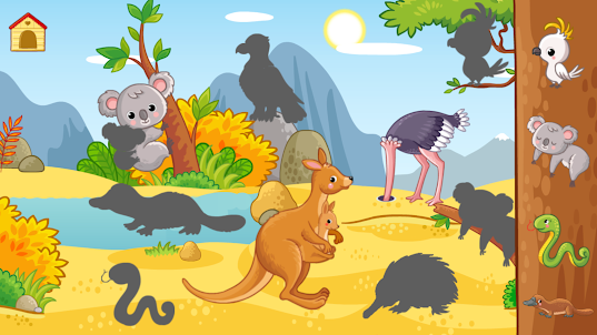 Baby animal games: fun puzzle