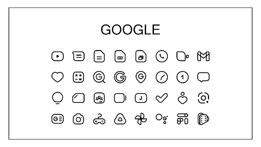 Noodlelines Black Icon Pack