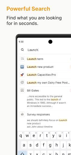 Capacities – Notes & PKM Screen 3